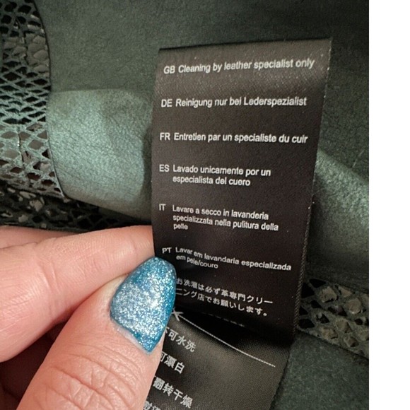 Scotch & Soda Women’s Smart Tarte Reptile print Green Goat Suede jacket Small - Picture 12 of 15